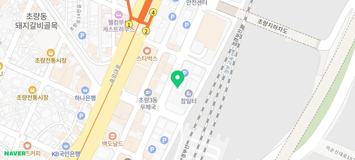 1972년 초량묵집 지도