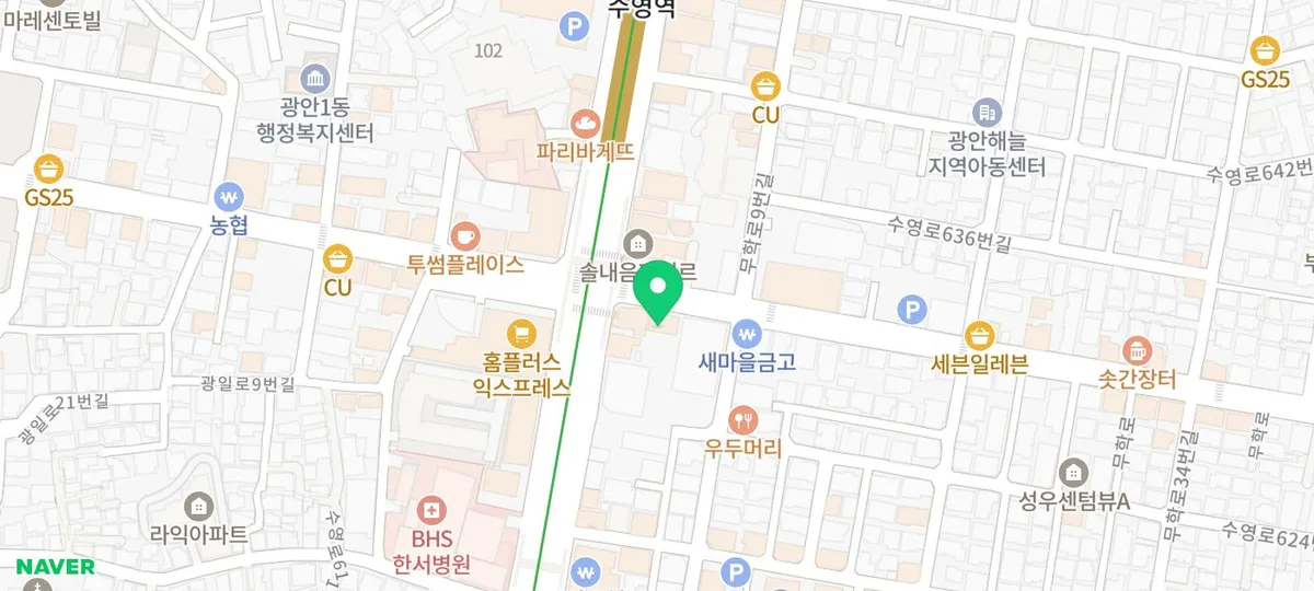 수영 돼지국밥 지도