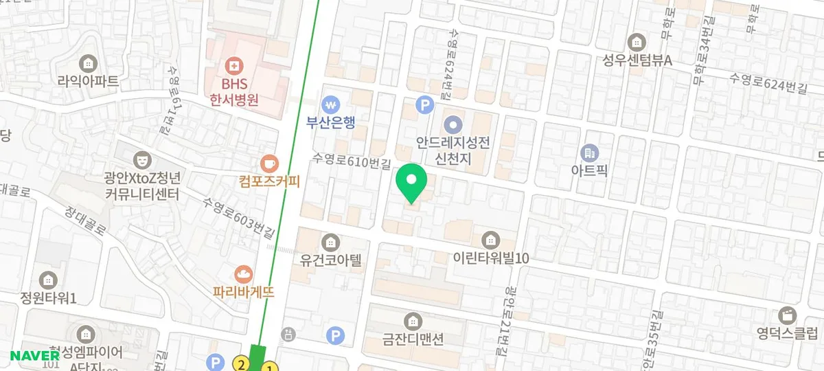 연온담 광안역점 지도