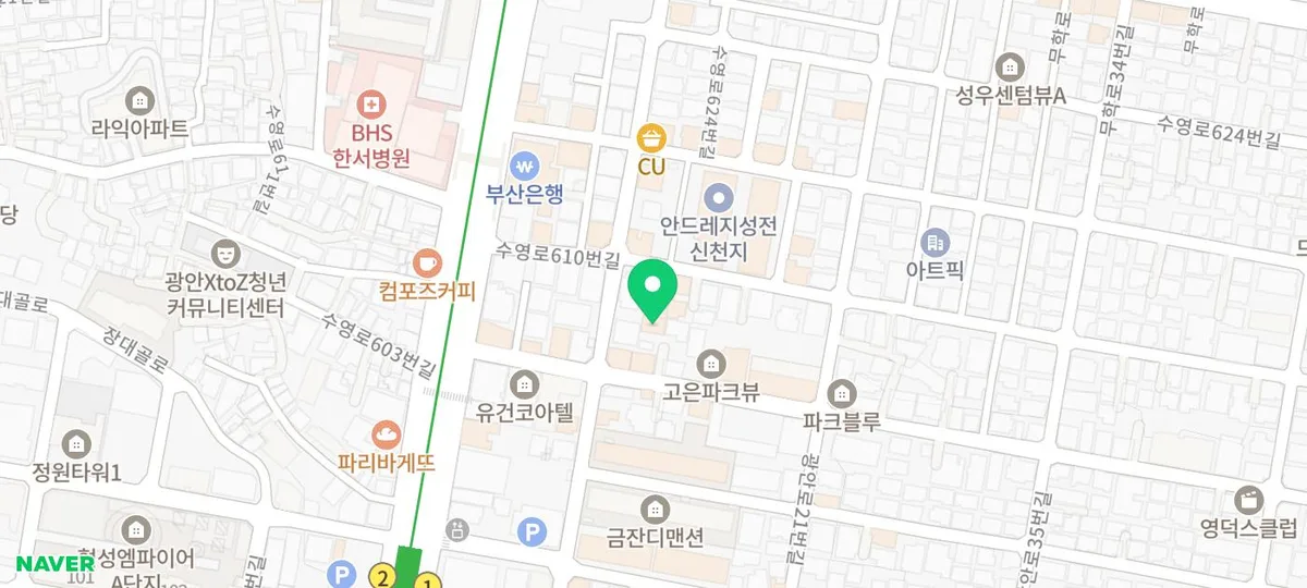 연온담 광안역점 지도