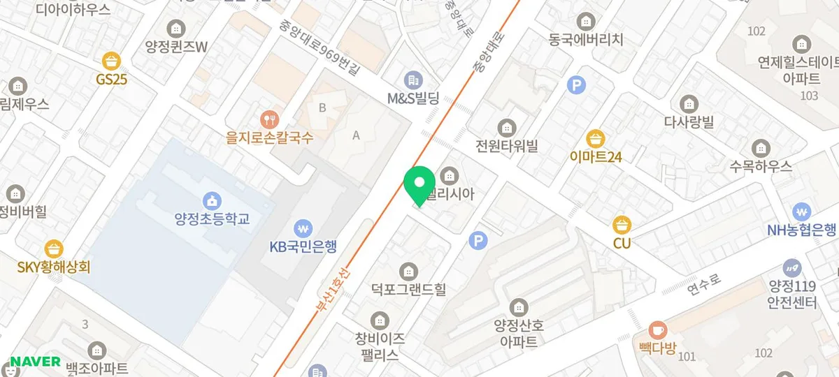과일정원 부산본점 지도