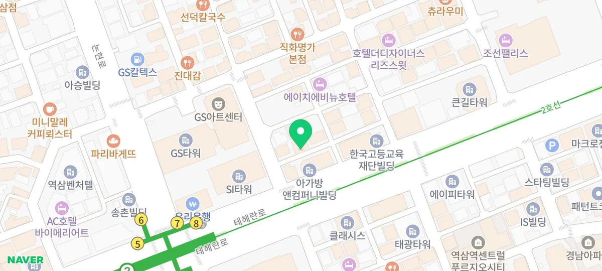 우미돈 블랙 역삼점 지도