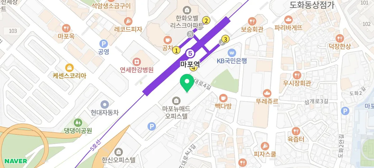 마포웰니스내과의원 지도