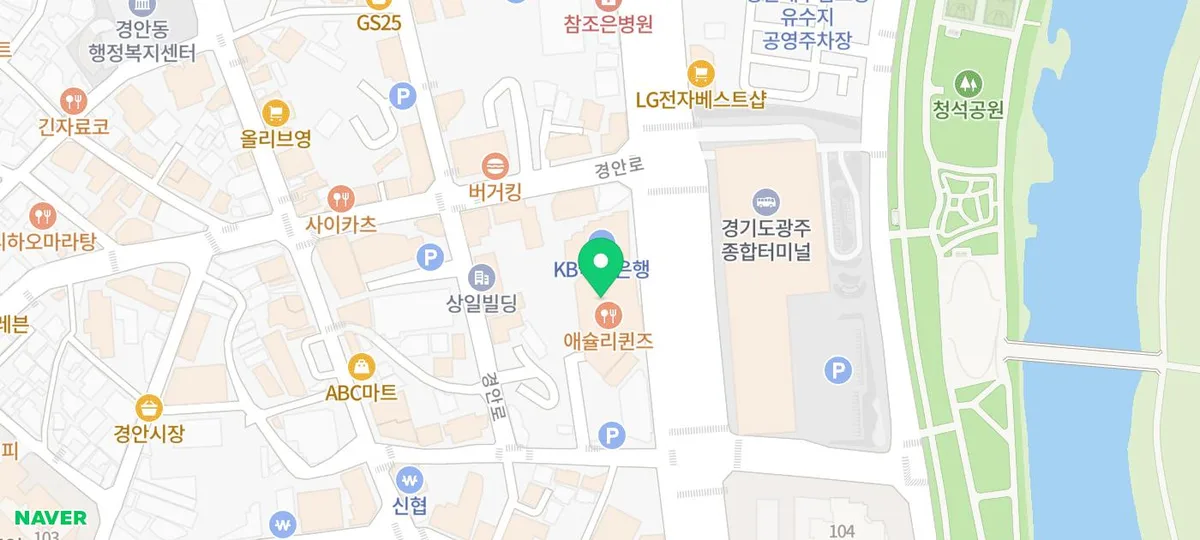 광주웰니스내과의원 지도