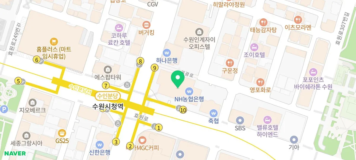 선안과의원 지도