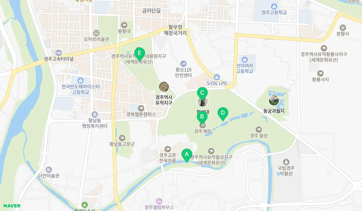 월정교 지도