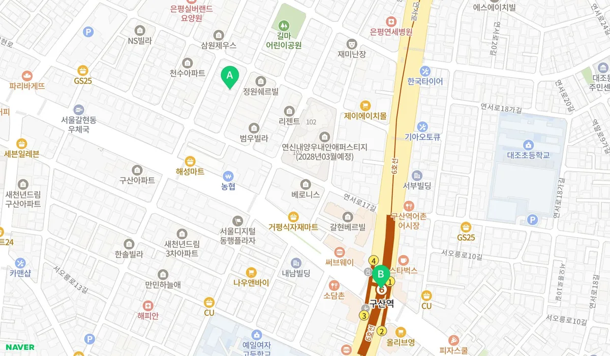 성산교회 지도