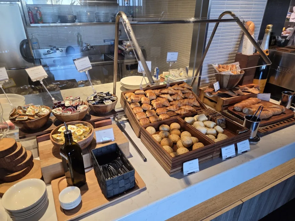 Buffet station at breakfast