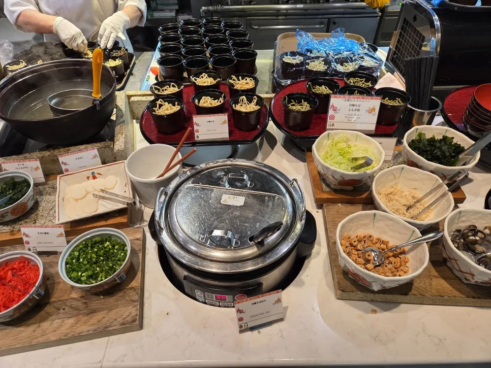 Variety of breakfast foods