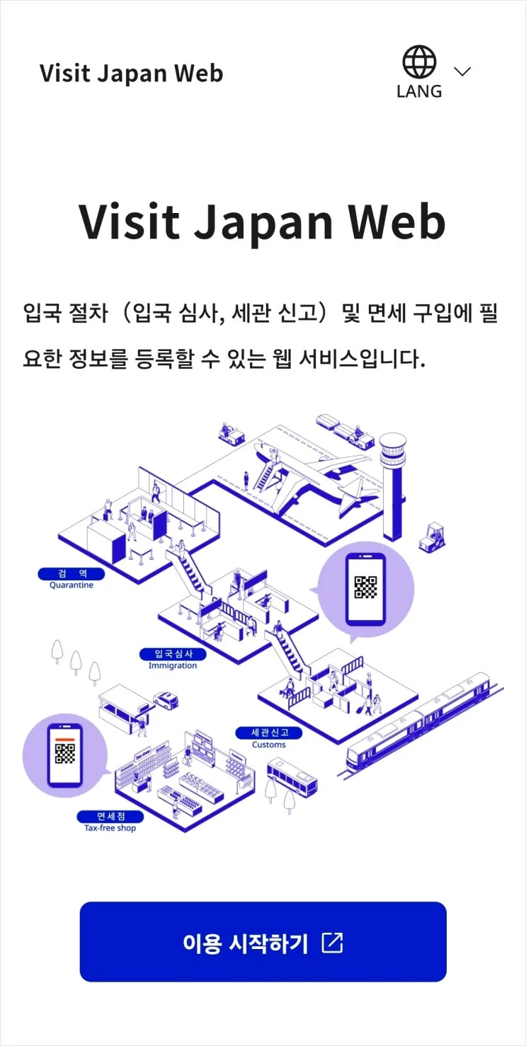 일본 비짓재팬 웹 자세한 등록방법 동반가족 등록 입국심사 QR