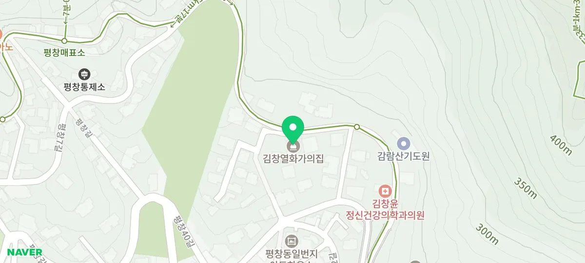 김창열화가의집 지도